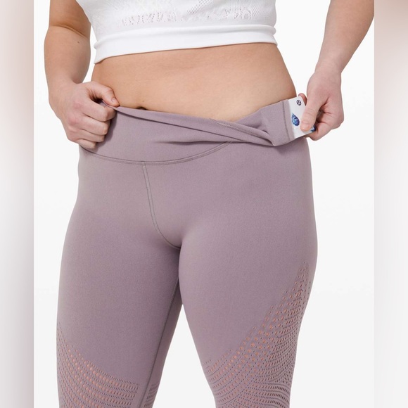 LULULEMON Reveal 7/8 Tight Digi Rain in Lunar Rock Crop Leggings Sz 4 - Picture 9 of 14